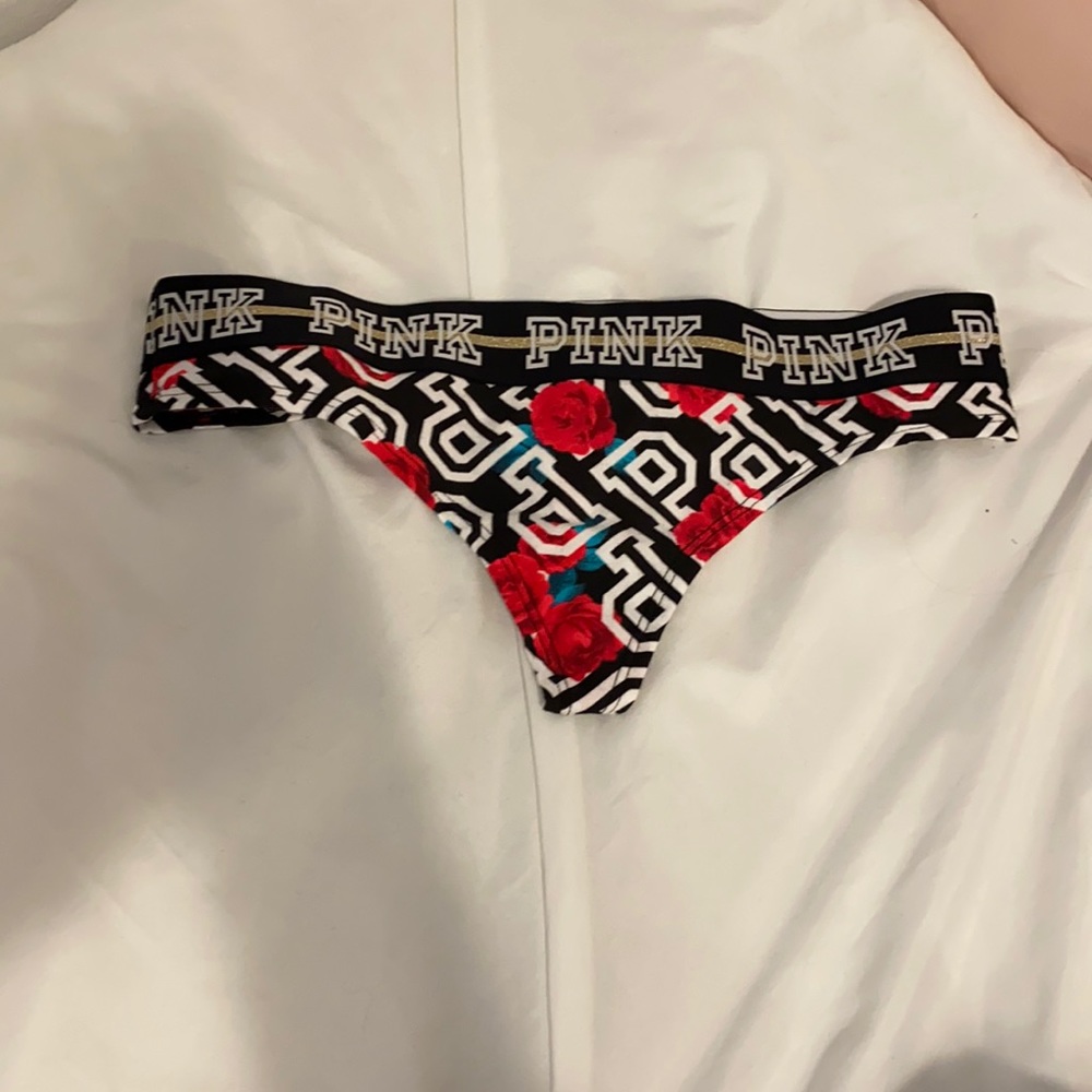 NWT PINK logo thong